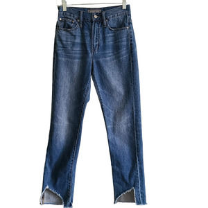 POINT SUR J. CREW Retro Boy‎ High Rise Frayed Hem Cotton Jeans K3440 Women's 24